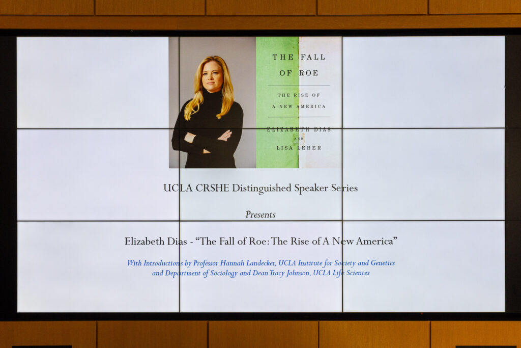 Promotional poster for CRSHE Distinguished Speaker Series featuring New York Times National Religion Correspondent Elizabeth