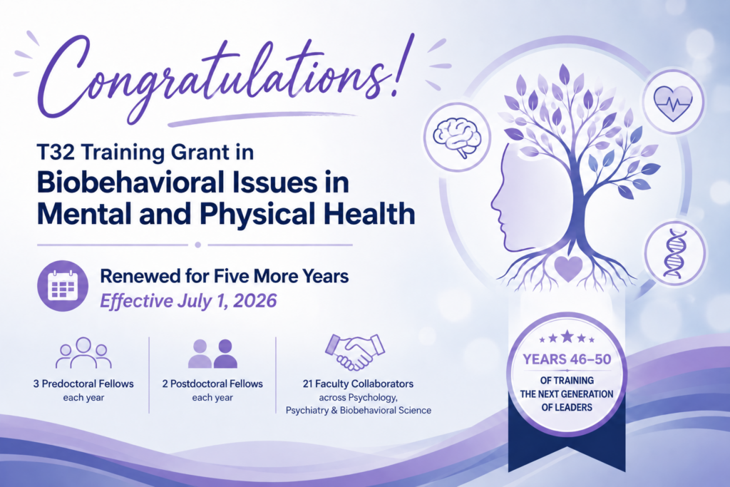 Congratulations on the Renewal of the T32 Training Grant in Biobehavioral Issues in Mental and Physical Health